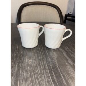 SET OF 2 CORELLE PINK PEONY COFEE CUPS MUGS